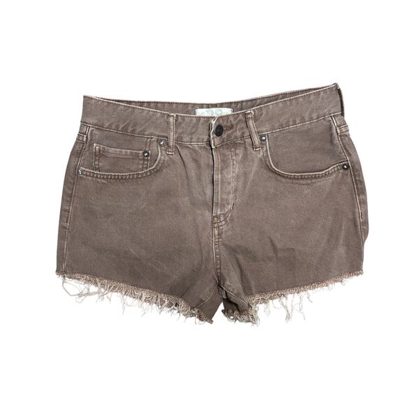 We the free brown cut off shorts size 28 - Picture 1 of 4